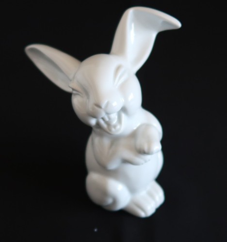 Lachender hase weiß höhe - lachender,