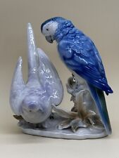 9942495-d Porzellan Figur Vogel Papagei-Gruppe Wagner & Apel 21x16x21cm