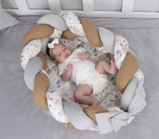 Bettumrandung Babybett Stoßschutz 45x75 cm unisex Eulen-Muster