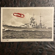 Kiel Prinz Eugen Kriegsmarine Marine Schiff Boot 14x9 Original Postkarte 2.WK