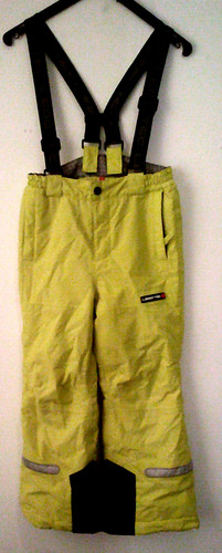 Gelbe wattierte latzhose - gelbe,