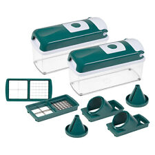 Nicer Dicer Smart 12tlg. Doppelset, Smaragdgrün,B-Set _Sonderangebot_