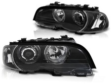 LED Angel Eyes Scheinwerfer Set für BMW 3er E46 Coupe/Cabrio BJ 04/99-03/03 Schw
