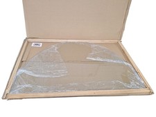 Ofenplatte Ofenglas in Halbkreis ESG mit 18mm Facettenschliff | Stärke 6 mm