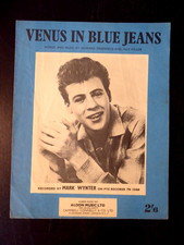 VENUS IN BLUE JEANS (MARK WYNTER) - Notenblatt f. Klavier und Gesang ( 1962 )