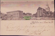 164030 AK Malchin 1. Jan. 1892 Vorläufer 1891 Verlag Brockmann Lith. C. W. Löwe