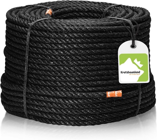 Premium sisalseil schwarz - schwarz, 10