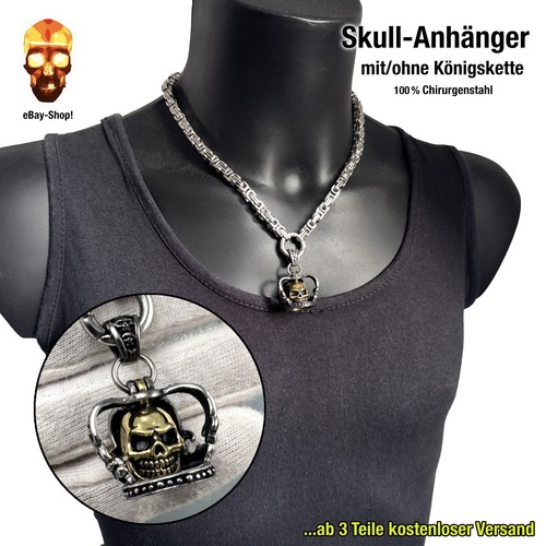 Skull könig anhänger - skull,