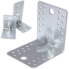 Winkelverbinder Winkel Bauwinkel Holzverbinder MIT Sicke Steg Rippe verzinkt CE