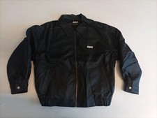 Minga London Männer Jacke Größe S/M. Vegan-Leder Bomberjacke Langarm Schwarz Neu