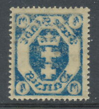 DANZIG 1922 Wappen 4 M schwärzlichultramarin postfrisches Kab.-Stück, ABART: 