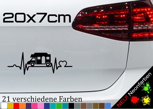 Herzschlag caravan aufkleber - herzschlag,