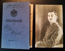 Militärpass 1.WK Res I R 73 u. Entlassungsdokumente aus engl. Gefangenschaft