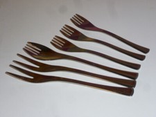 AMC Besteck Elypsis 3 Kuchengabeln + 1 Speisegabel + 2 Vorlegegabeln, neuwertig