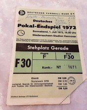 Schalke 04  Eintrittskarte Pokalendspiel  1972 - Weihnachtsgeschenk