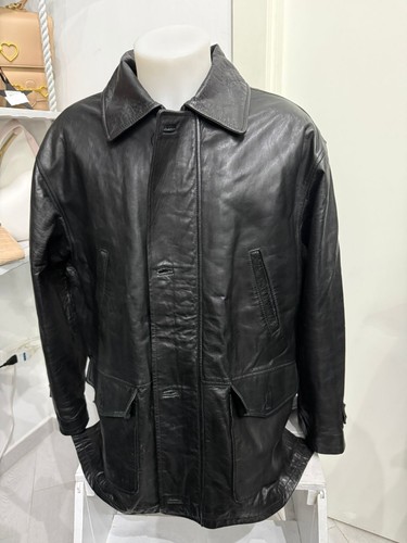 Schwarze lederjacke v - lederjacke, c.n.v