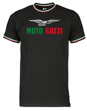 T-Shirt MOTO GUZZI Tricolore Siebdruck   S-XXXL  italien california