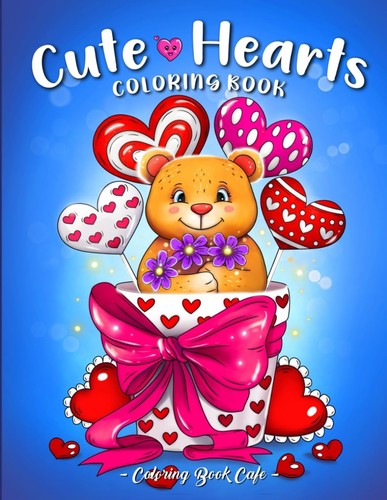 Cute hearts adult coloring - hearts:, an