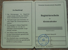 Simson Registrierschein SR4-2/1 Star