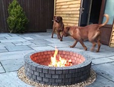 Runde Feuergrube Granitplatte