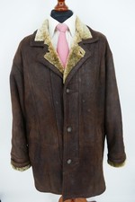 Lammfell Herbst Winter Ledermantel Gr.54 100% Leder Bronze Braun sehr guter Zust