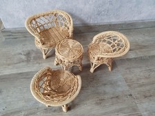 Korbmöbel Puppenstubenmöbel