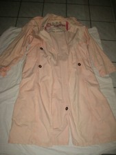VINTAGE 80er Retro Maxi Jeans Trench Kutscher ROSA M Schulter EINZIGARTIG!