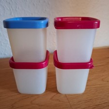 Tupperware  Gefrierbehälter  80 ml  4 Stück 3 x Rot 1 x Blau 
