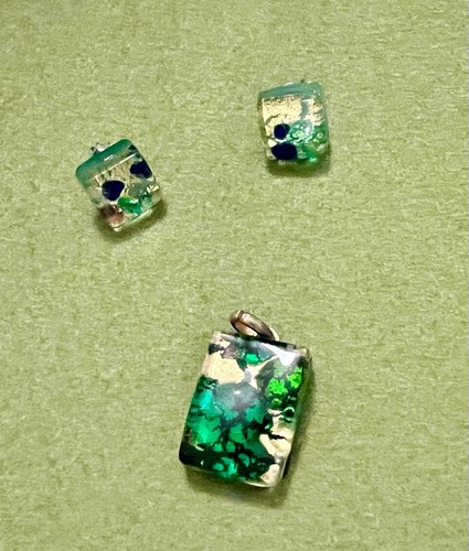 Murano glas anhänger grün - murano,