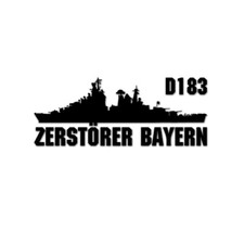 Zerstörer Bayern D183 Zerstörer  Klasse 101 A Hamburg Kriegsschiff 15x6cm #A5475