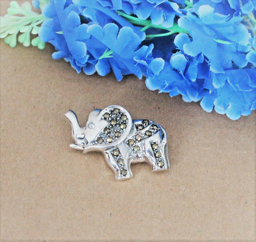 Markasit elefant brosche aus - markasit,