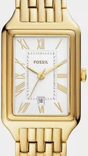 Fossil Raquel Damenuhr Gold – Edelstahlarmband, Quarz Dreizeiger, Datum, NEU
