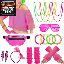 Neon Netz Shirt Damen 80er