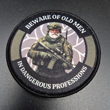 Soldat Militär Bundeswehr Aufnäher Patch Abzeichen Old Men Klett Flausch