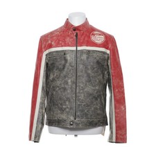Pelle, Lederjacke, Herren, Größe: 48, Rot/Grau, Leder/Viskose -1th