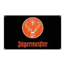 Jägermeister Racing USA große 150 cm Fahne Flagge Banner schwarz-orange