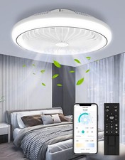 Modern Smart-LED-Deckenleuchte Mit Fan Deckenventilator Lampe Fernbedienung