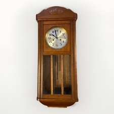 Vintage-Pendeluhr Wanduhr mit Schlagwerk, Art-déco, Holzkorpus, 4 Hämmer