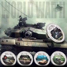 WELTKRIEG / WK II. - MOTIV ZUR AUSWAHL - MEDAILLE - SILBER AUFLAGE - KOLORIERT 