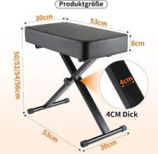 Piano Bank Keyboard Klavier Hocker Sitz Kunstleder höhenverstellbar X-förmiger