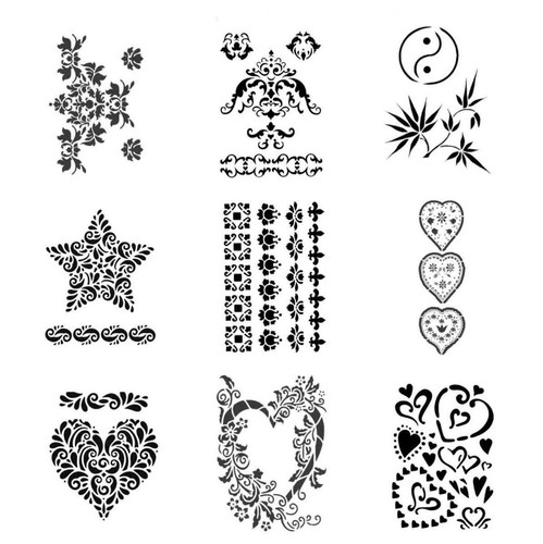 Schablone schnörkel ornamente - schablone, schnörkel-ornamente