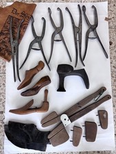 Schuhmacher Konvolut, Schaftweiter, Dreibein, Ballenweiterzange, Leisten, Guss