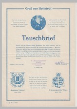 Hettstedt , Tauschbrief Braukommune , Bergleute , Hettstedter Zapfen Bier , 1989