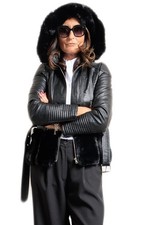 Damen Winterjacke Kunstleder