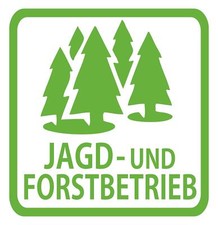 Aufkleber Jagd Forstbetrieb