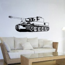Wandtattoo Tiger Panzer 2  Sonderkraftfahrzeug BW Einheit Fahrzeug 45x120cm#A189