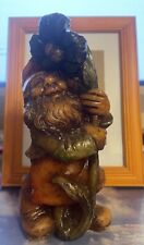 Wachskunst Wachsfigur /Kerze Zwerg mit Blume Wachskunst, 16 cm