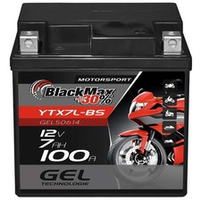 BlackMax YTX7L-BS Motorrad GEL