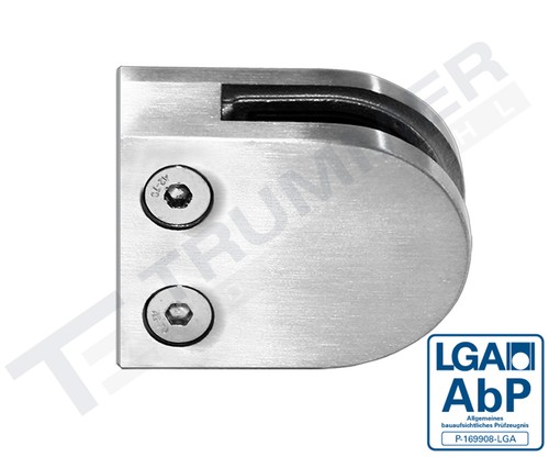 Glashalter edelstahl 63x45mm - glashalter,