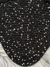 Fliegenohren schwarz Glitzer